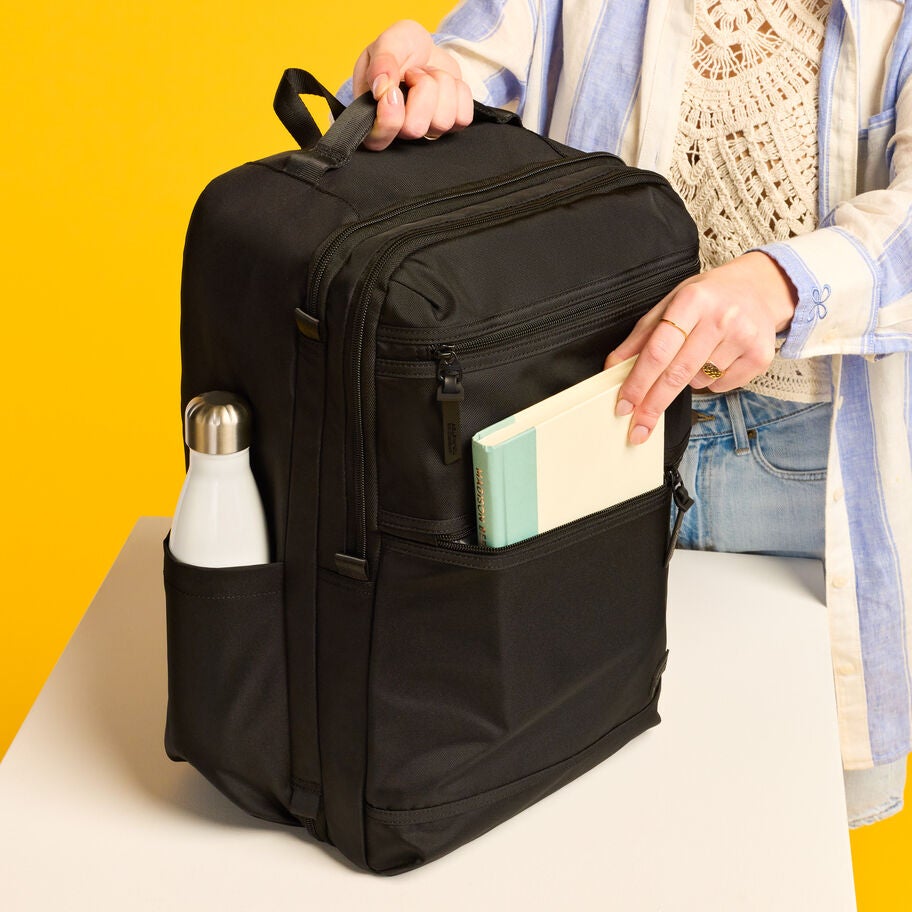 Stratum 3.0 Travel Backpack in the color Black. image number 10