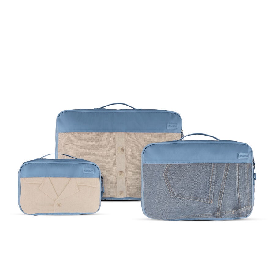 Stratum 3.0 3 Piece Packing Cubes in the color Elemental Blue. image number 0