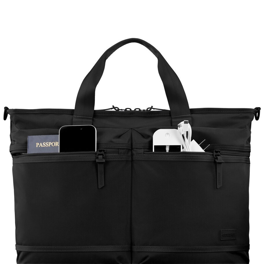 Stratum 3.0 Convertible Travel Tote in the color Black. image number 3
