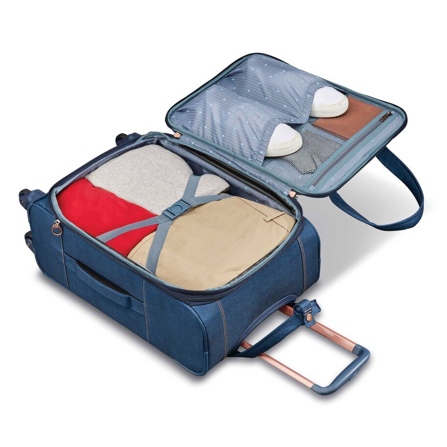 Belle Voyage Softside Carry-On in the color Blue Denim. image number 1