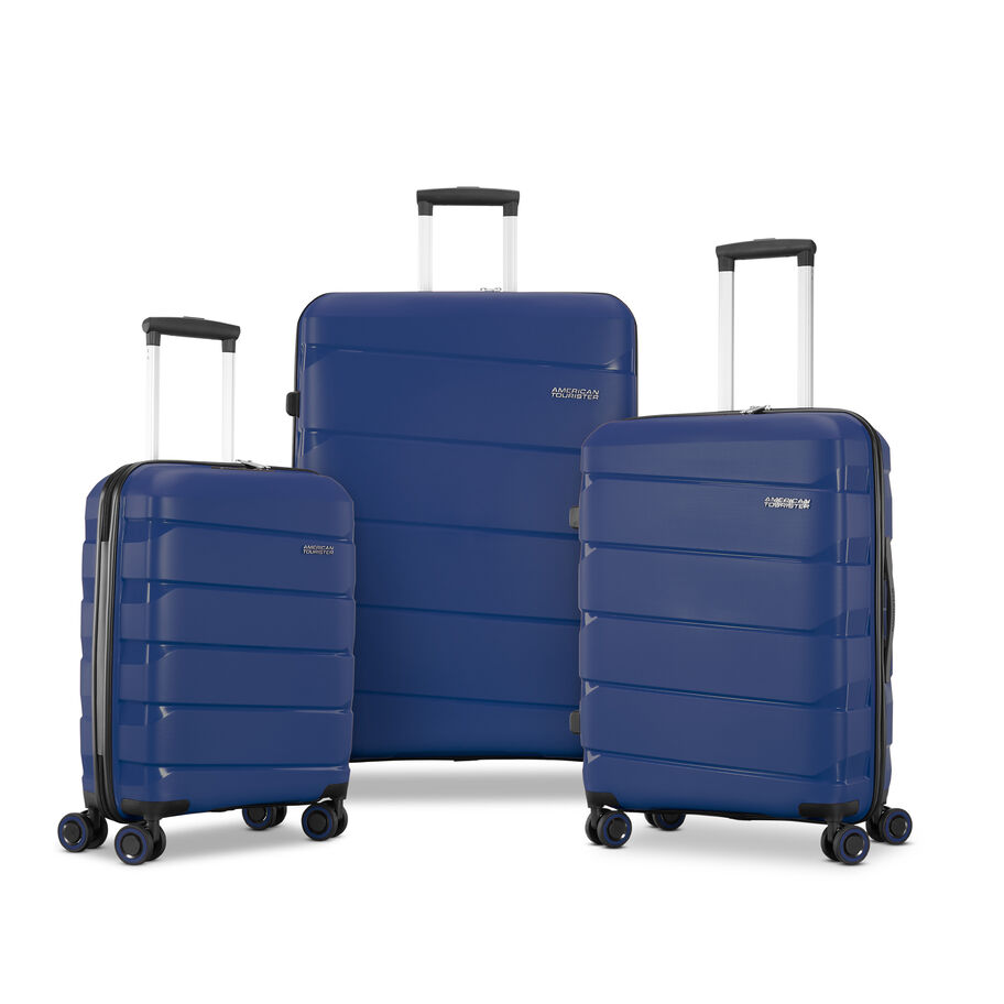 American Tourister 3-Piece Holiday Polyester Spinner Wheels Luggage Set  Navy 79 x 55cm, AMERICAN TOURISTER, All Brands