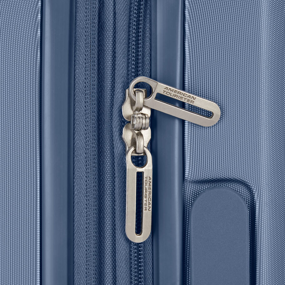 Zipper hardware with brand engraving