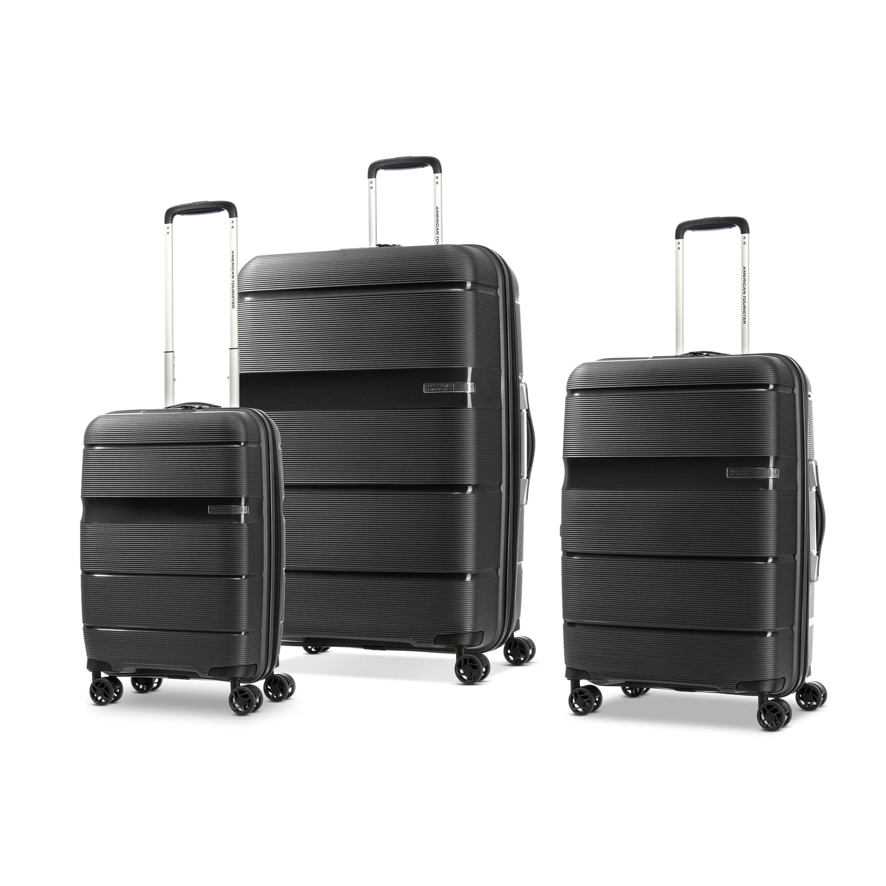 American Tourister Skyline Spinner 55cm Black Hard Luggage Bag FP8 (0) 09  001 - Sunrise Trading Co.