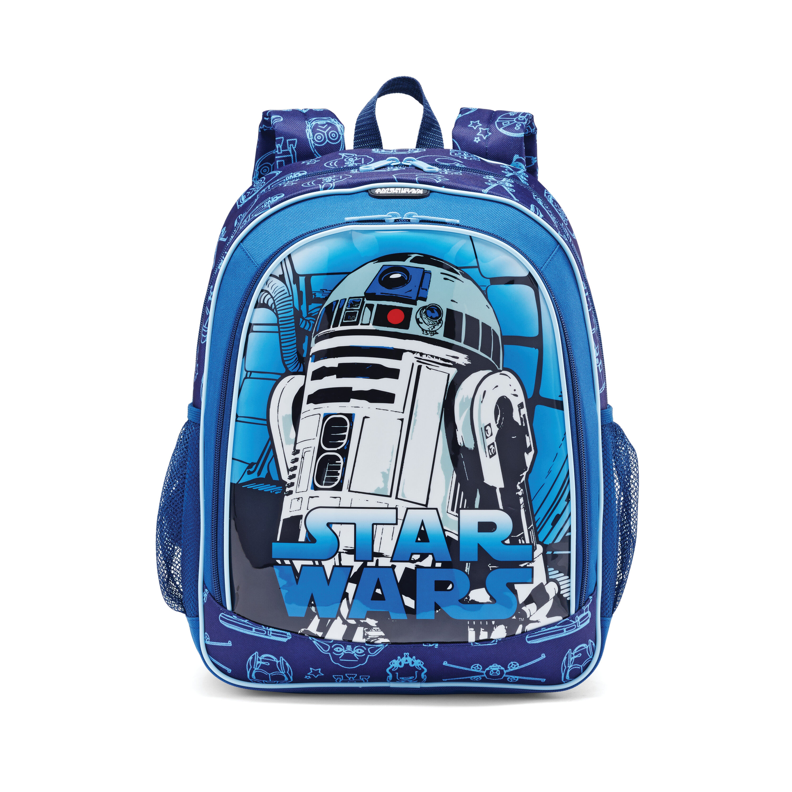 R2D2 - Star Wars Art - Blue Tote Bag by Studio Grafiikka - Pixels Merch