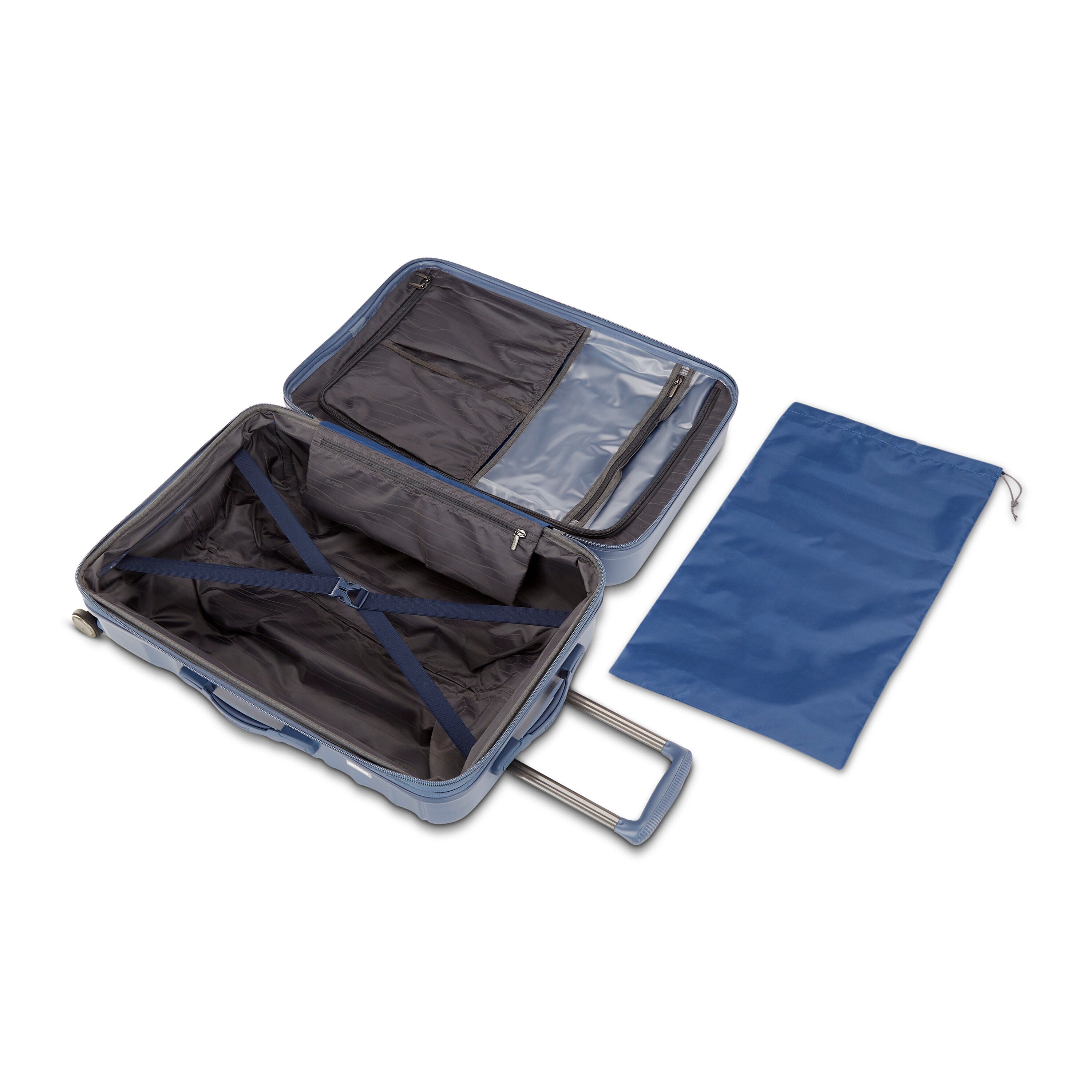 Cascade Hardside 20" Spinner Slate Blue Interior Image