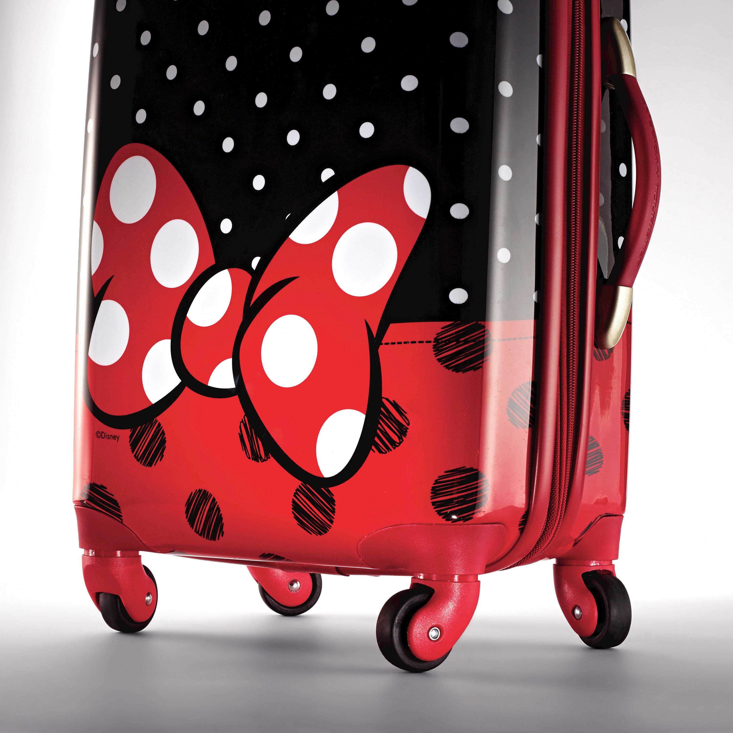 Disney Minnie Mouse Bow Carry On Spinner Hardside Luggage American Tourister