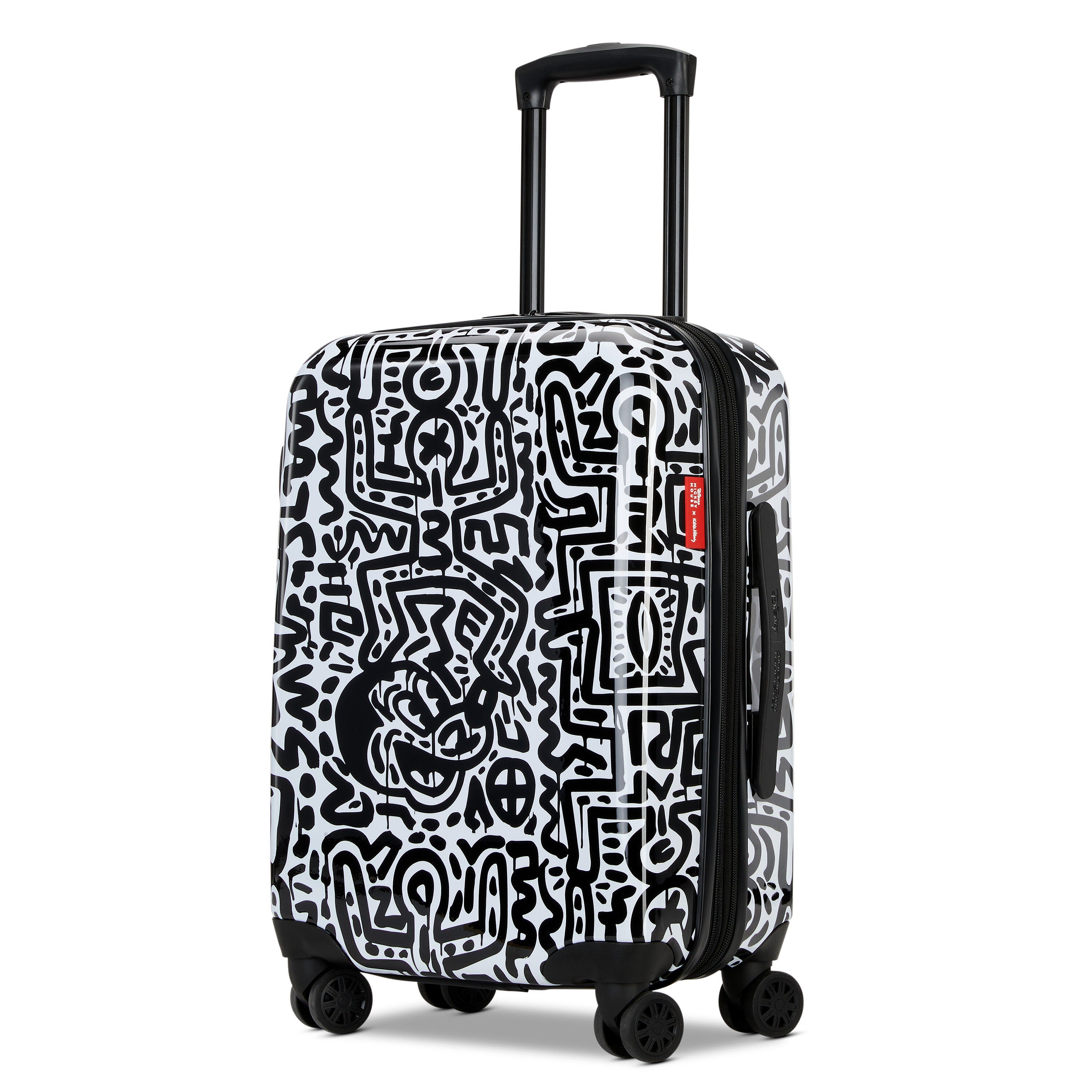 Celly X Keith Haring Travel Bag - Pochette Da Viaggio In Tessuto Nero, Beauty Case Compatta 20x14x6cm, Uomo E Donna