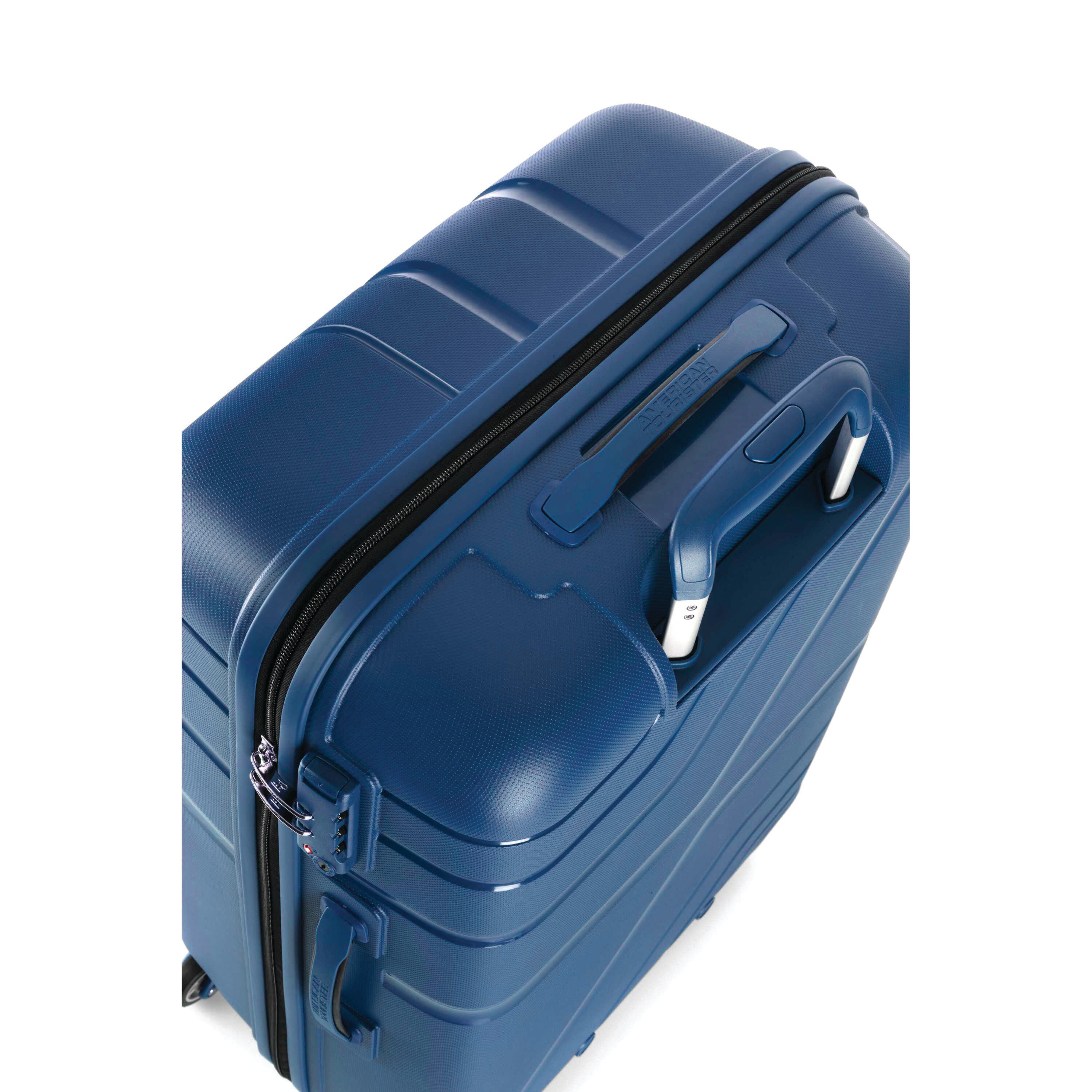 Upland Medium Checked Spinner Hardside Luggage American Tourister